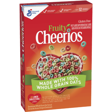 Fruity Cheerios cereal, front of package